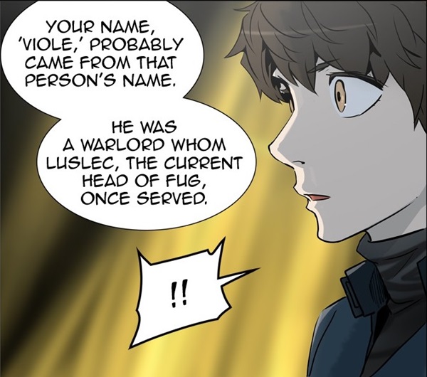 Garam Jahad explains how Bam got the name Jue Viole Grace in Tower of God